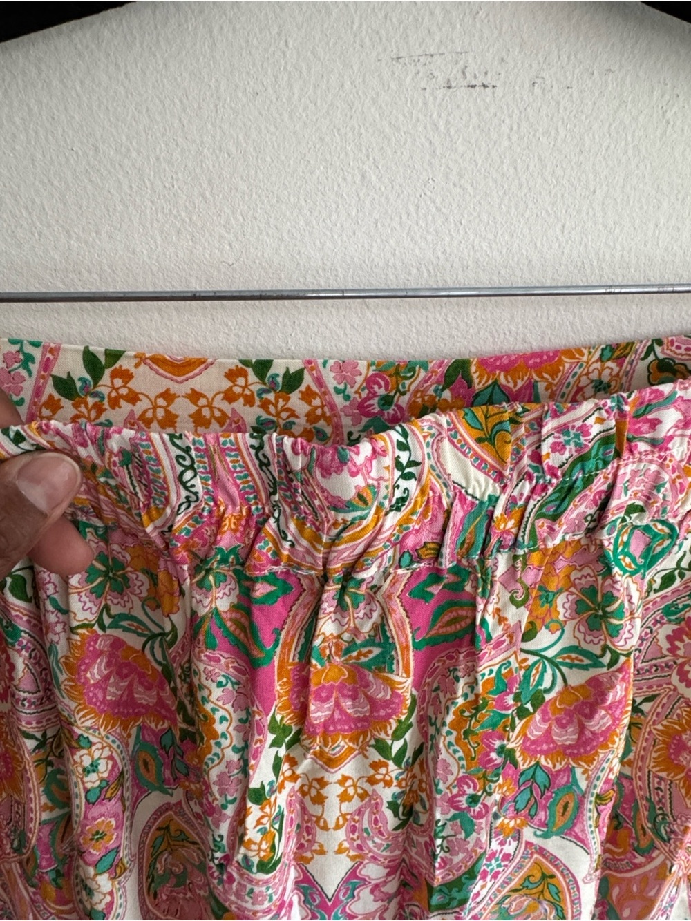 Boston Proper Boho Paisley Peasant Top & Tiered Skirt Set XL - Picture 7 of 11
